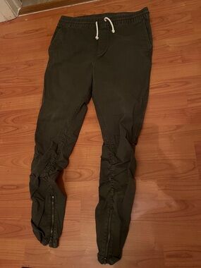 Divided Olive Green Drawstring Jogger Pants
